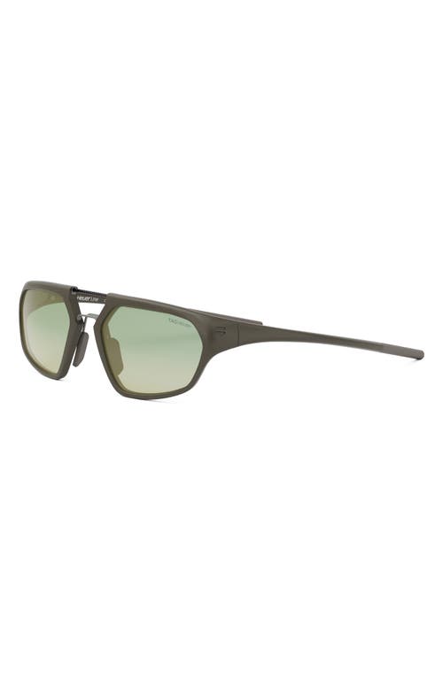 Tag Heuer Line 55mm Gradient Geometric Sunglasses In Light Brown/gradient Green