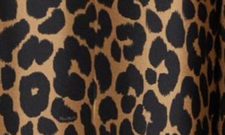 Shop Max Mara Ghinea Leopard Print Silk Wide Leg Pants In Camel