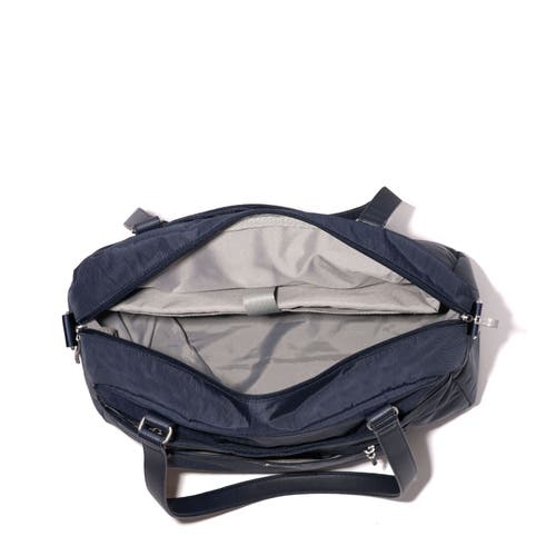 Baggallini Overnight Expandable Laptop Tote With Rfid Phone Wristlet In French Navy