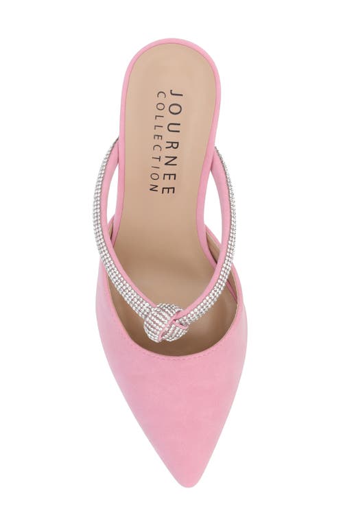 Journee Collection Lunna Crystal Embellished Pump In Pink