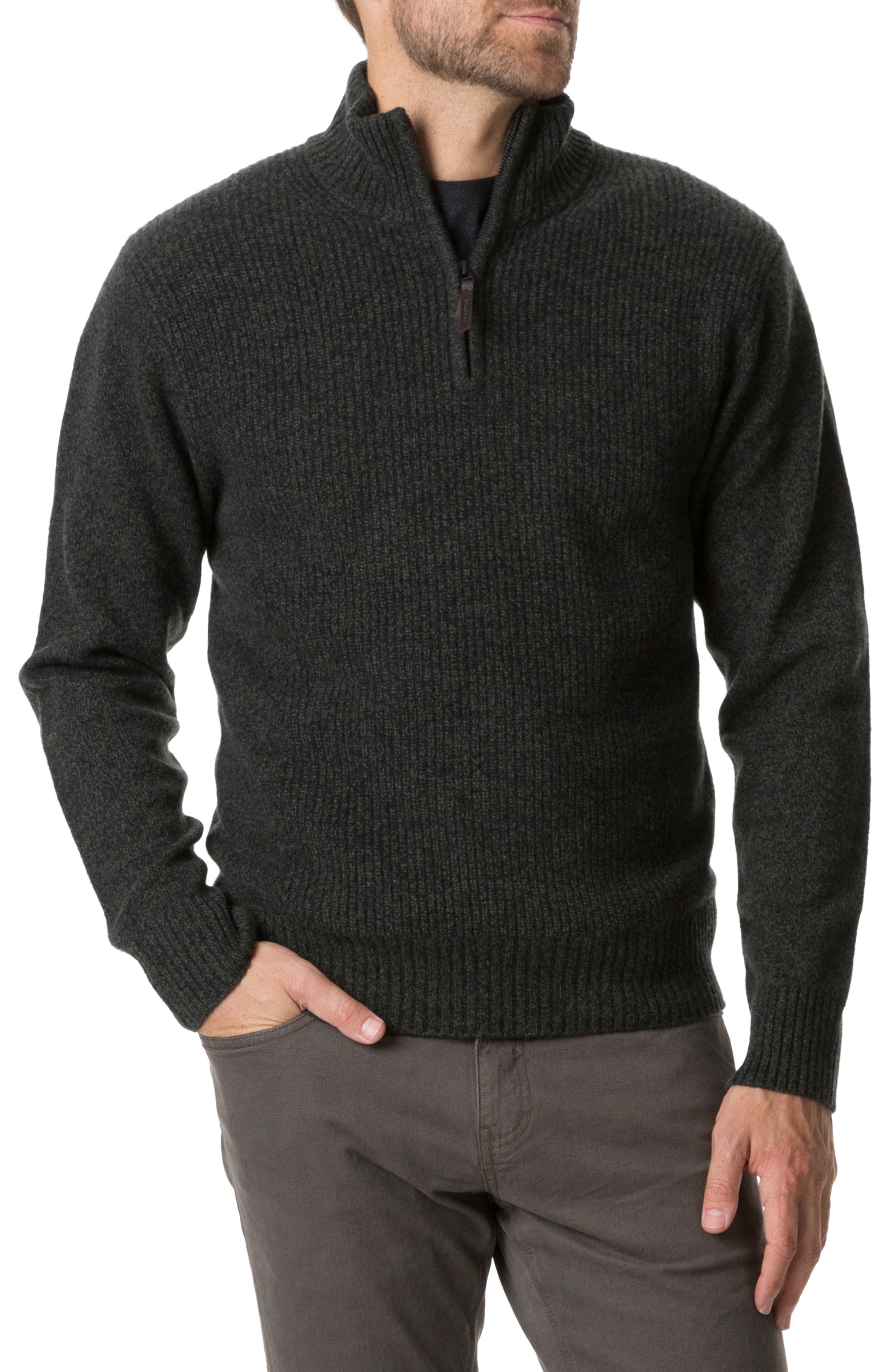 turtleneck zip sweater