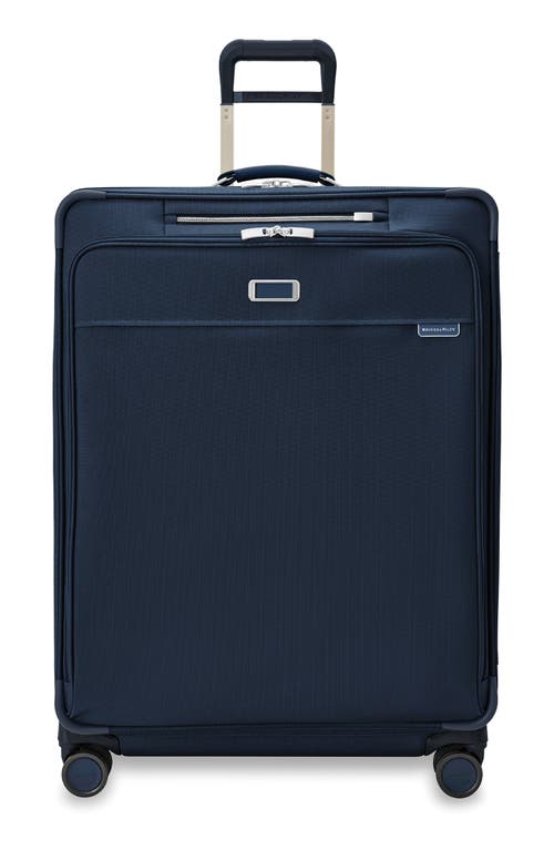 Briggs & Riley Baseline Extra Large Expandable Spinner Suitcase in Navy