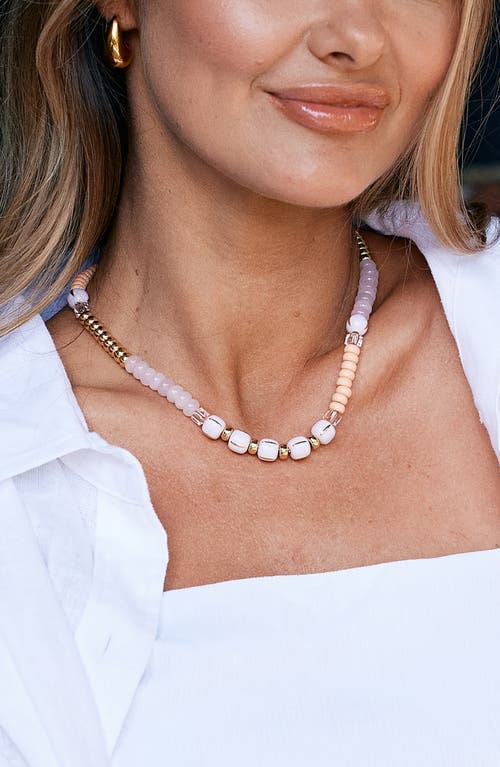 Brook & York Brook And York Paloma Beaded Necklace In Gold/pink