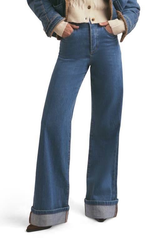 Shop Favorite Daughter The Masha High Waist Cuff Wide Leg Jeans In Concord