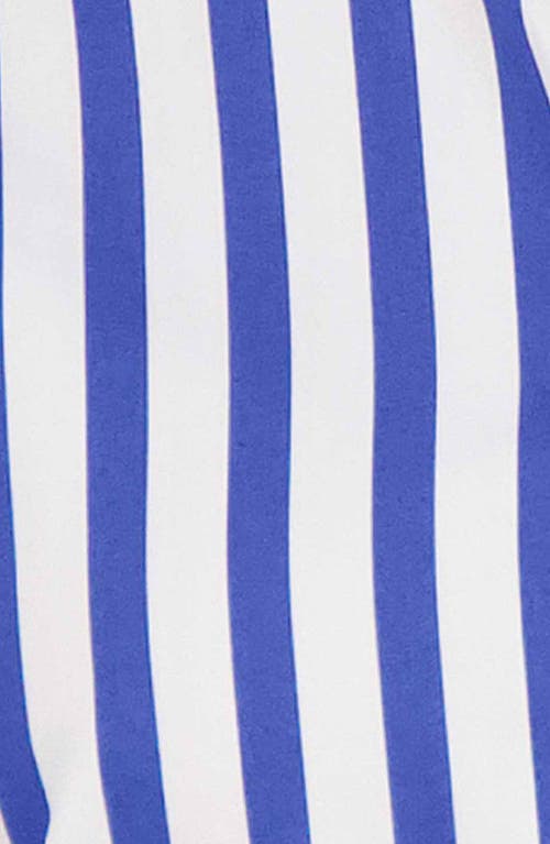 Shop Foxcroft Mix Stripe Boyfriend Shirt In Blue/white