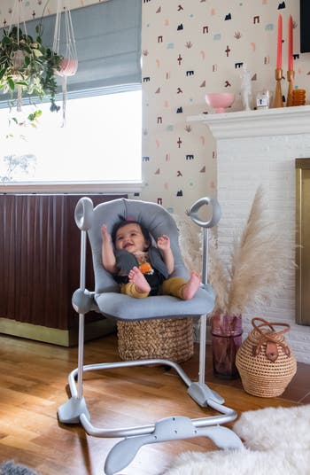 Beaba Up & Down Bouncer is a modern bouncer with adjustable height. With 4  adjustable height levels and 3 reclining positions, parents can bring baby  to, By Mini Me Erbil