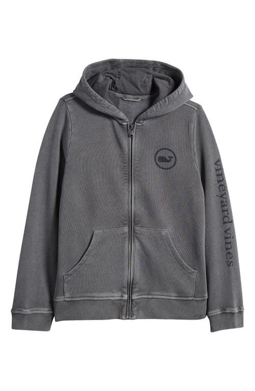 vineyard vines Kids' French Terry Zip Hoodie in Gray Harbor