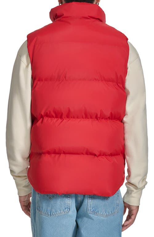 Champion Men's Solid-color Quilted Puffer Vest In Chili Pepper