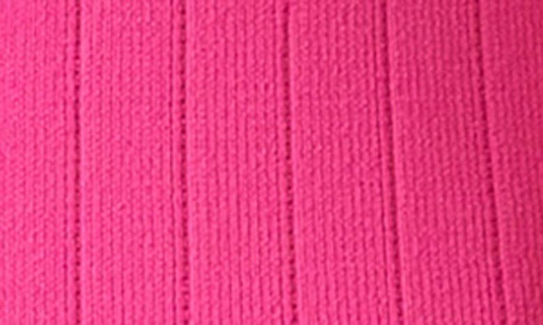 Shop Grey Lab Power Shoulder Long Sleeve Knit Minidress In Pink