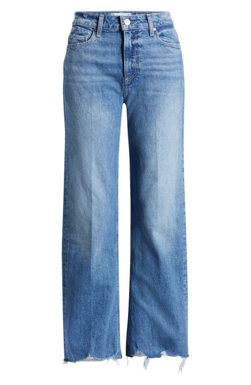 PAIGE PAIGE LEENAH RAW HEM HIGH WAIST ANKLE WIDE LEG JEANS 