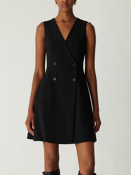 REBECCA TAYLOR REBECCA TAYLOR REFINED SUITING DOUBLE BREASTED MINI DRESS 