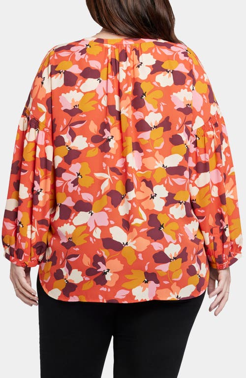 Nydj Paulina Peasant Blouse In Gingervale