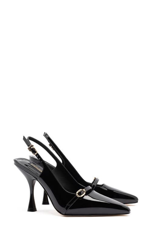 Shop Larroude Larroudé Ins Hi Slingback Pointed Toe Pump In Black