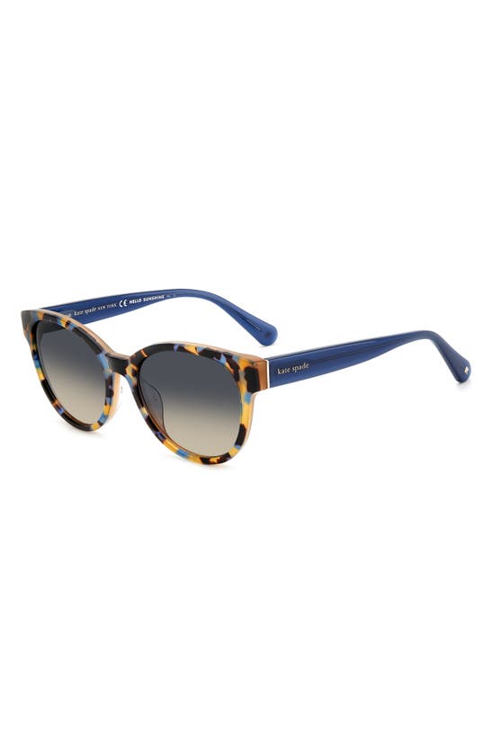 Shop Kate Spade New York Nathalie 55mm Gradient Round Sunglasses In Blue