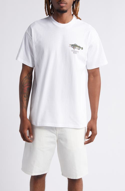 Carhartt Work Progress Fish Organic Cotton Graphic T-Shirt White at Nordstrom,