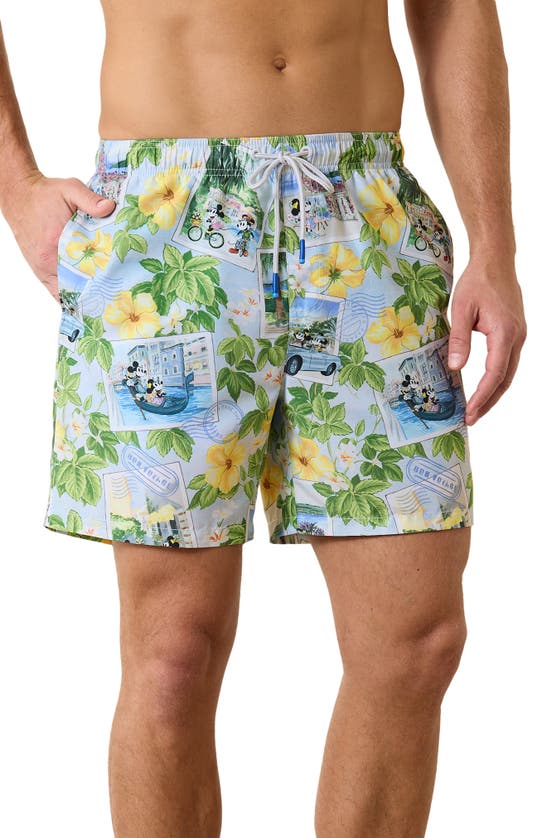 Shop Tommy Bahama Naples Postcard To Paradise Swim Trunks In Continental