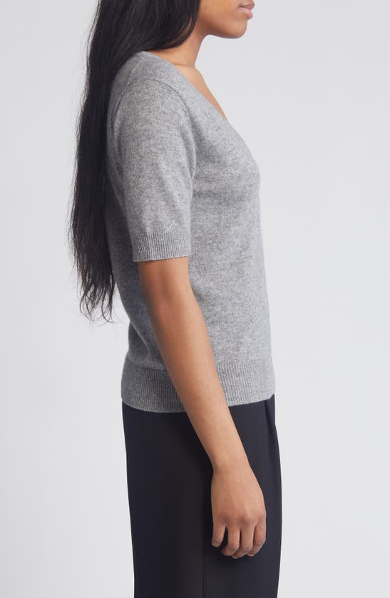 Shop Rue Sophie Harriet V-neck Wool & Cashmere Sweater In Grey