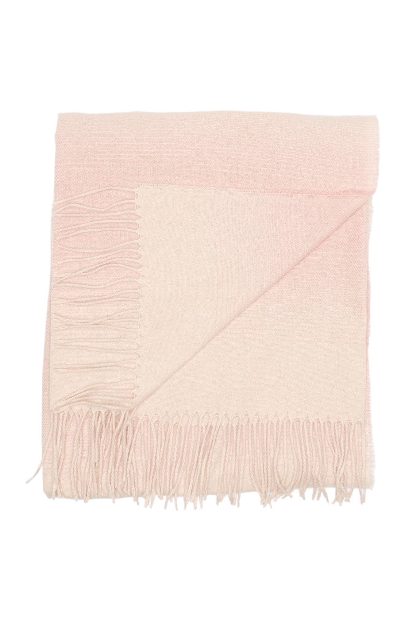 Nordstrom Ombré Stripe Throw Blanket In Pink Smoke Multi