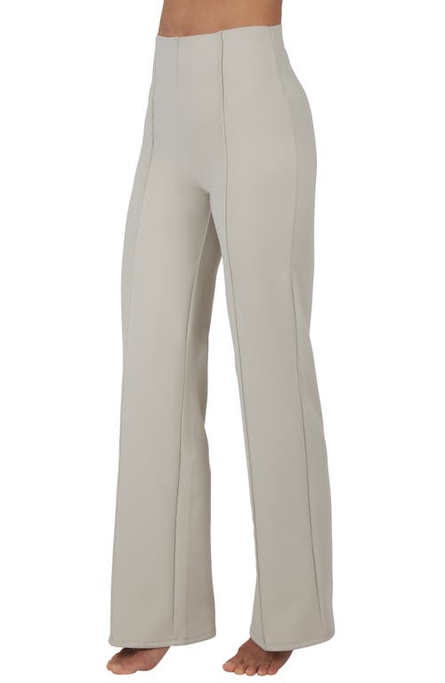 Shop Yogalicious Upper West Side Pintuck Flare Pants In Nacreous Cloud