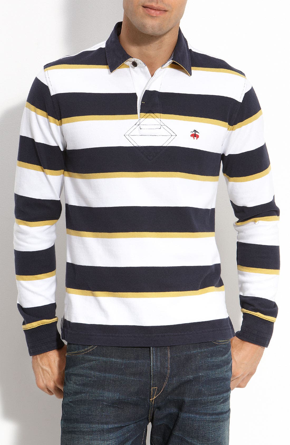 Brooks Brothers 'Wide Stripe' Rugby Polo Nordstrom