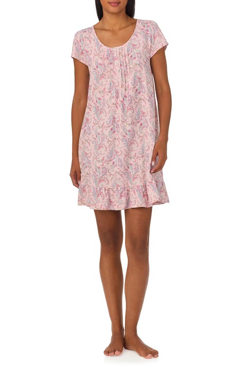 Shop Lauren Ralph Lauren Floral Nightgown In Peach