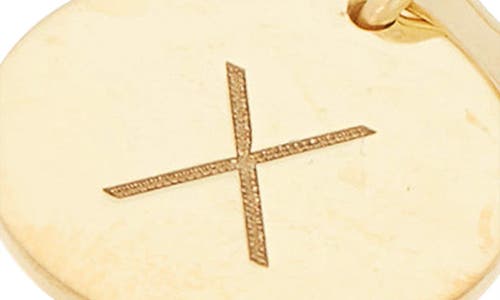 Meshmerise Love Knot Initial Bracelet In Yellow-x