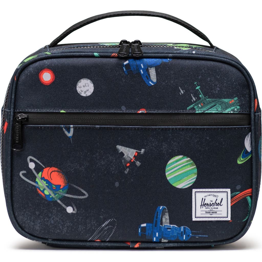 Herschel Supply Co . Kids' Pop Quiz Recycled Polyester Lunchbox In Space Adventure