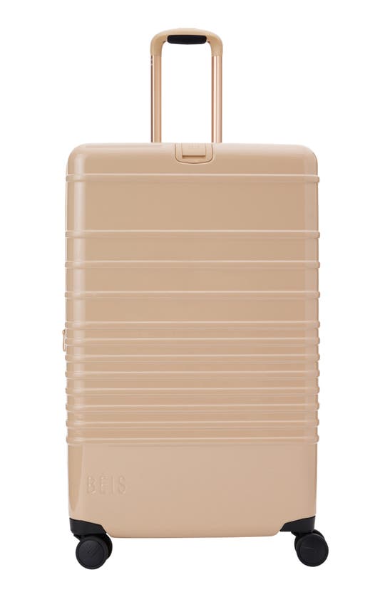 Shop Beis The 29-inch Check-in Roller In Beige Glossy