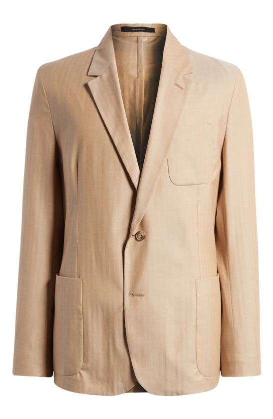 Paul Smith Cotton & Silk Sport Coat In Beige