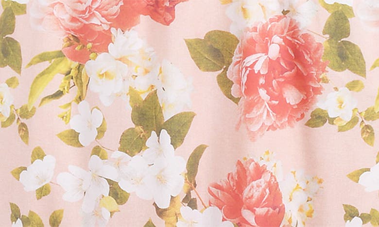 House Of Cb Elia Floral Stretch Cotton Blend Corset Sundress In Peony Print