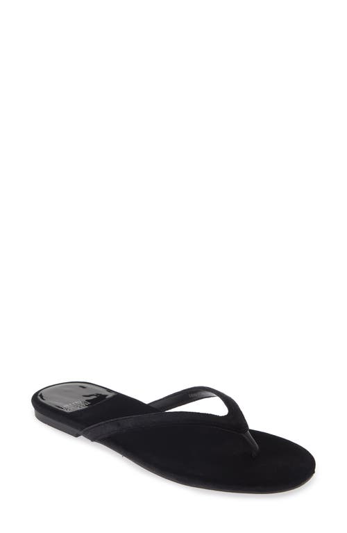 Shop Jeffrey Campbell Kierra Flip Flop In Black Velvet