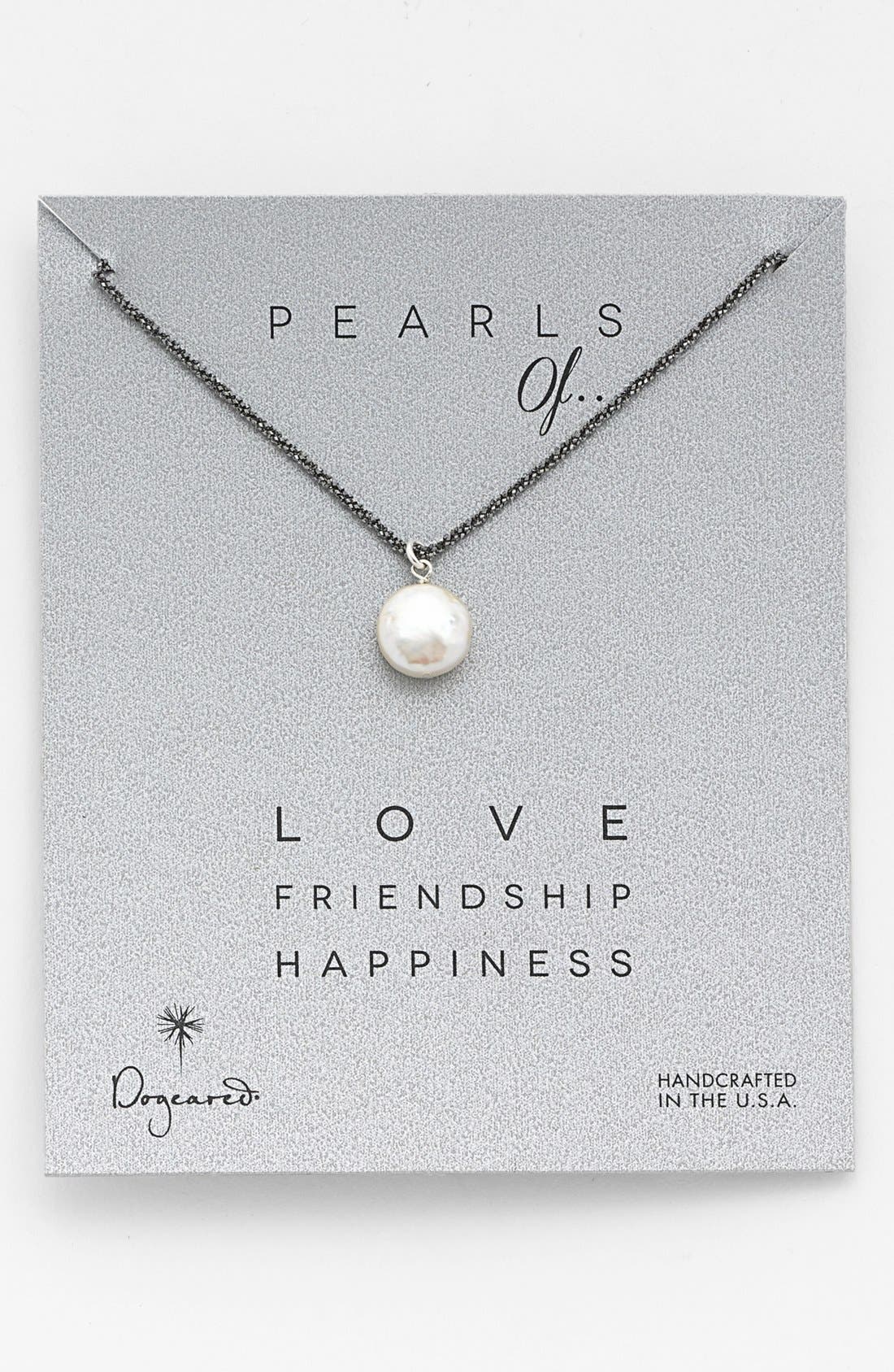 Dogeared 'Pearls of...' Boxed Coin Pearl Necklace Nordstrom