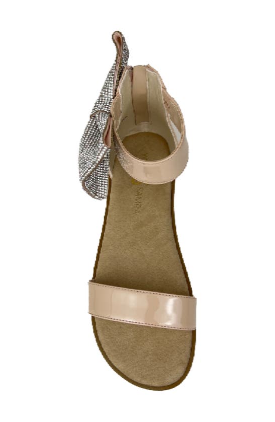 Shop Yosi Samra Kids' Miss Cambelle Bow Ankle Strap Sandal In Blush Patent