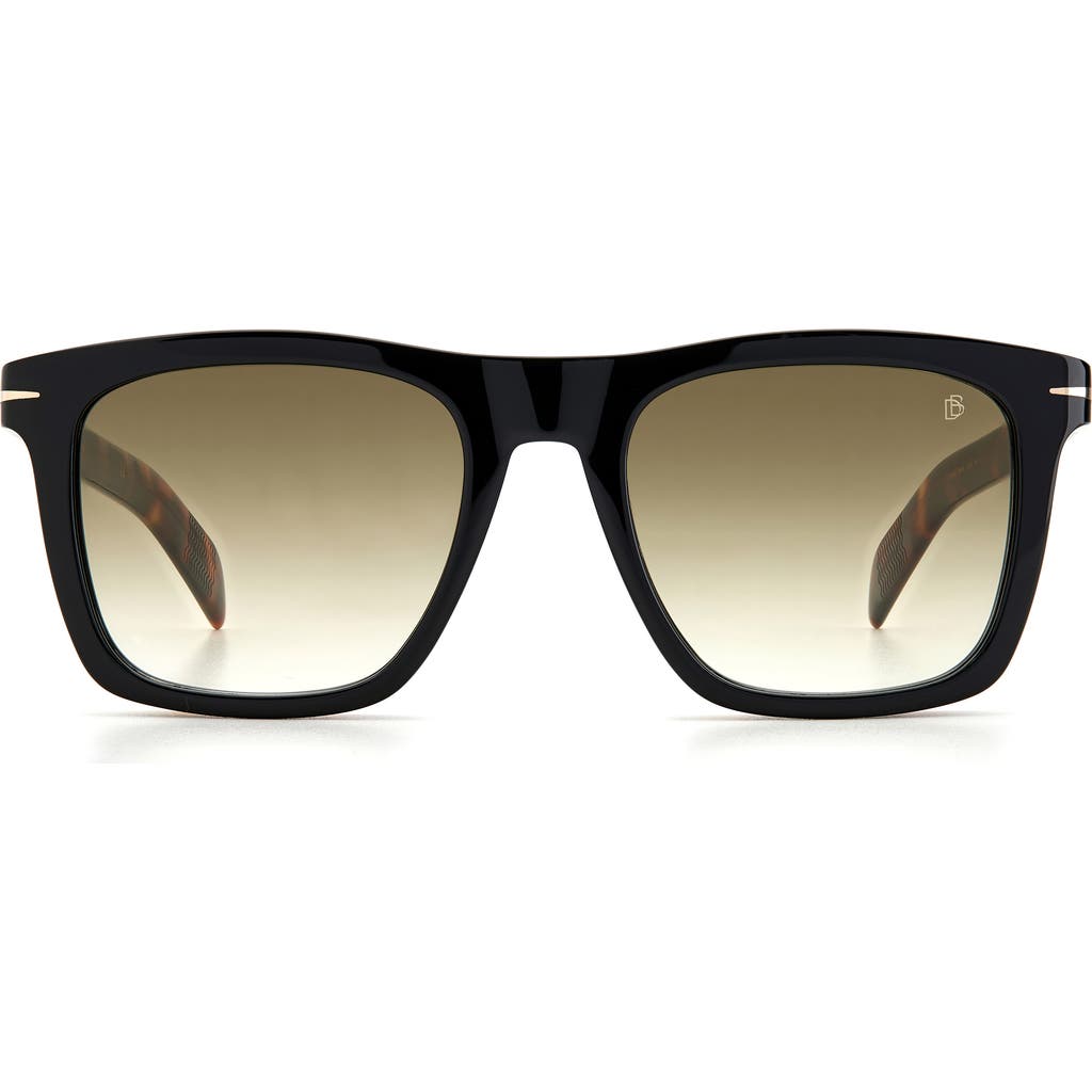 David Beckham Eyewear David Beckham 51mm International Fit Square Sunglasses in Black Havana Gold
