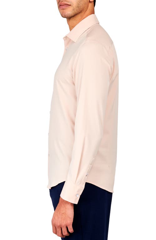 Brooklyn Brigade Slim Fit Solid Performance Dress Shirt In Pale Blush