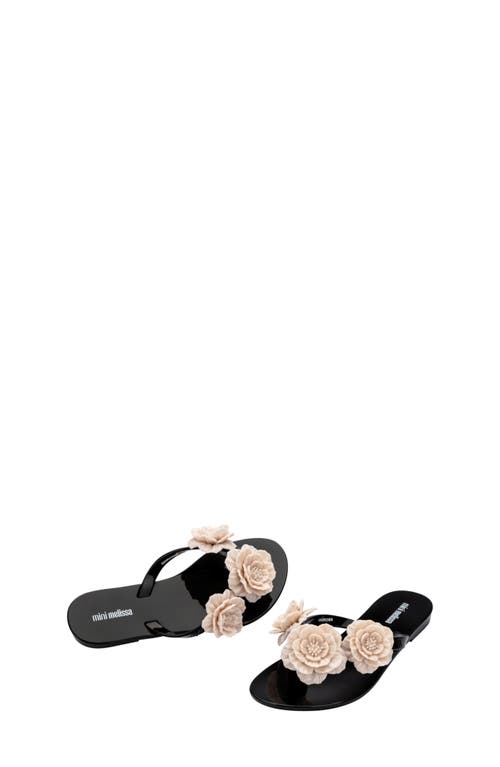 Mini Melissa Girls' Harmonic Springtime Sandals - Toddler, Little Kid, Big Kid In Beige/blck