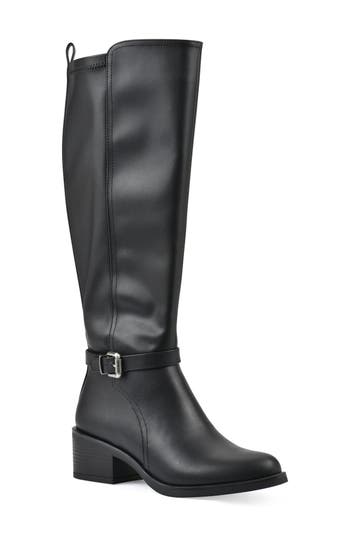 Cliffs By White Mountain Custard Tall Boot In Black Smooth