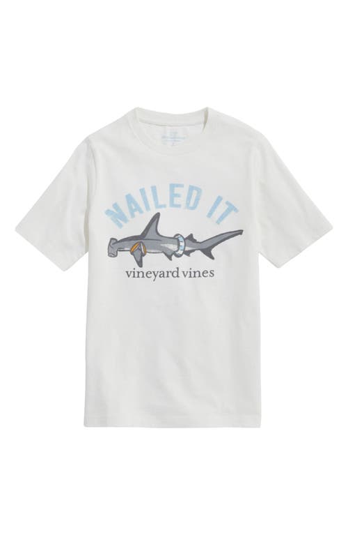 Vineyard Vines Kids' Nailed It Graphic T-shirt In Marshmallow