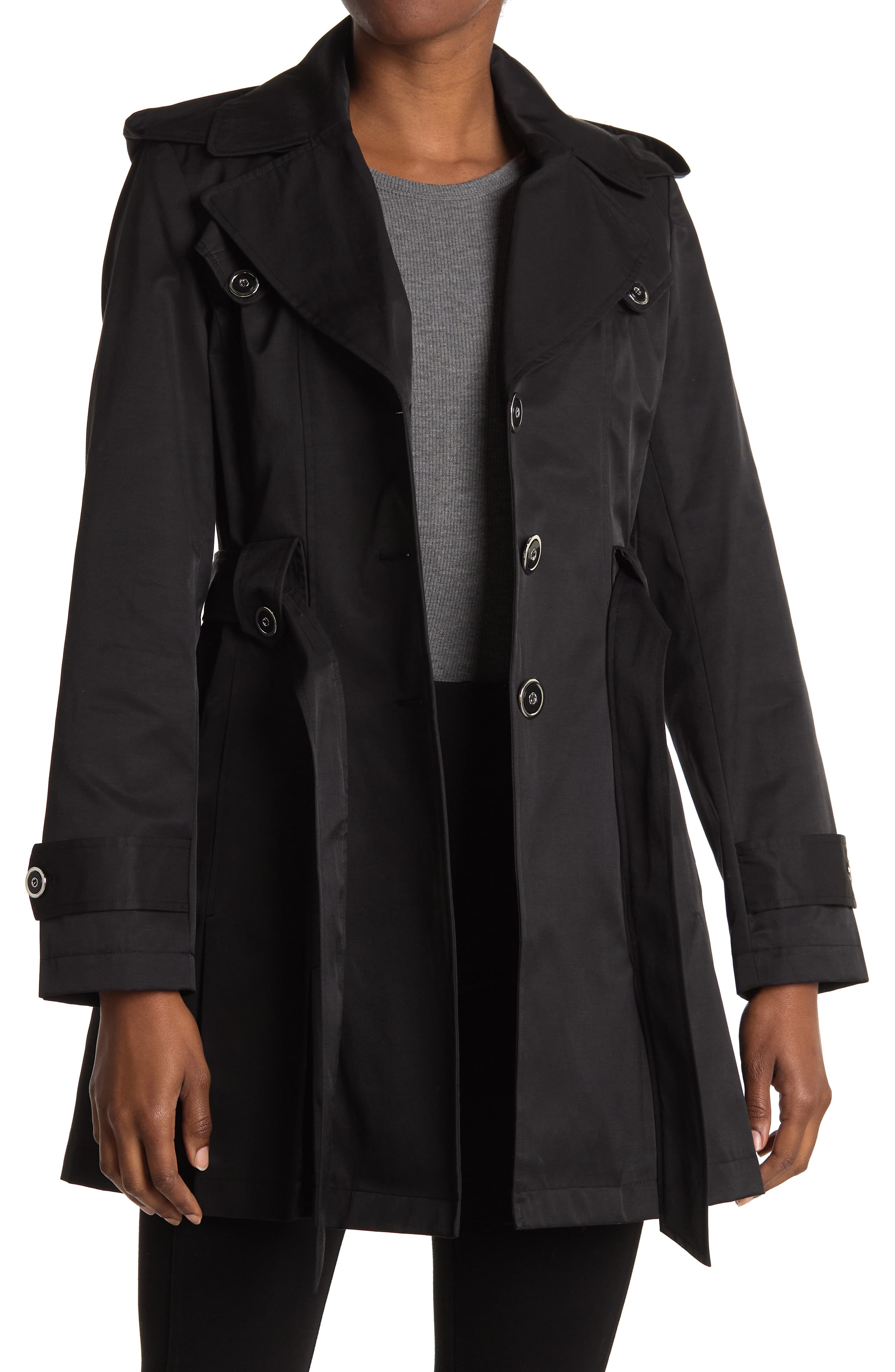 MICHAEL KORS Missy Belted Wool Blend Trench Coat  Nordstromrack