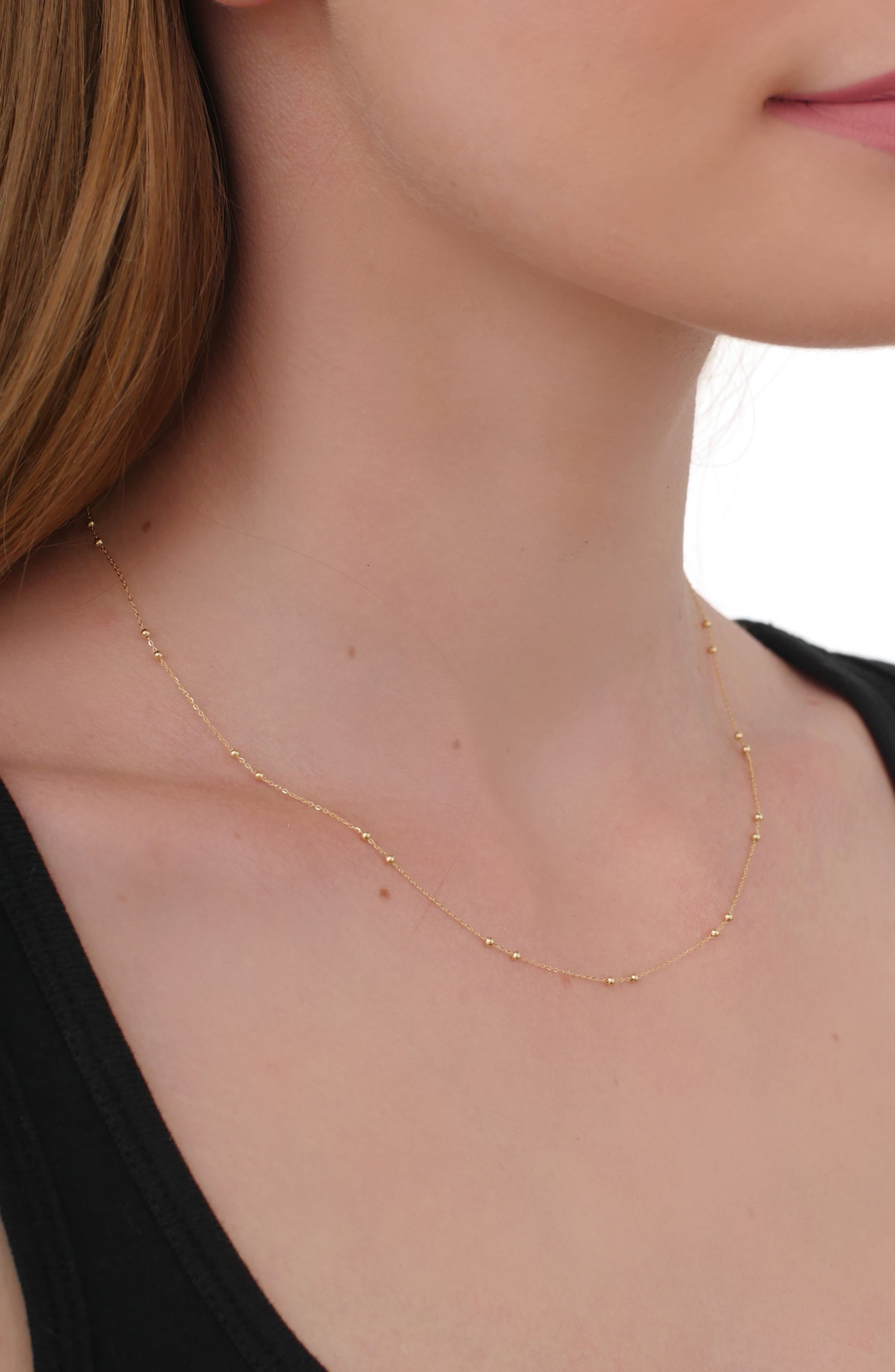 Bony Levy 14K Gold Beaded Station 