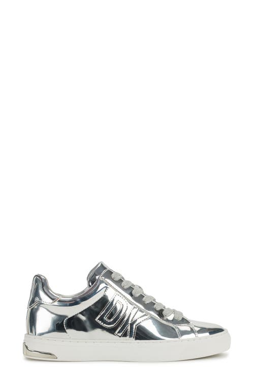 Dkny Women's Abeni Lace-up Low-top Sneakers In Silver