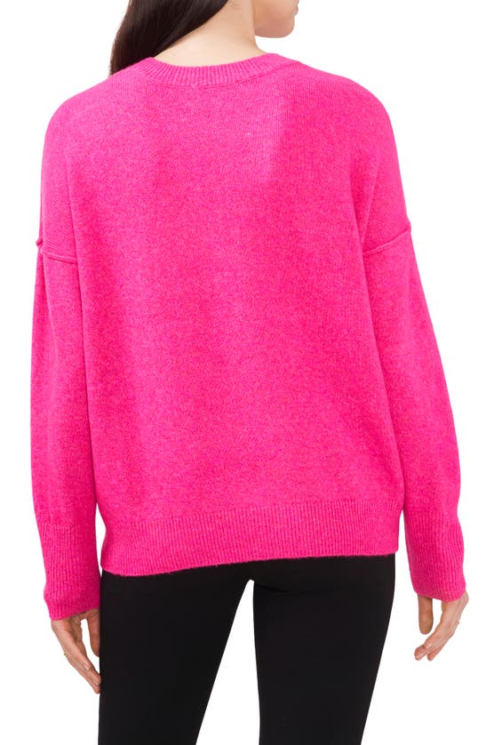 CHAUS CHAUS RHINESTONE COZY CREWNECK SWEATER