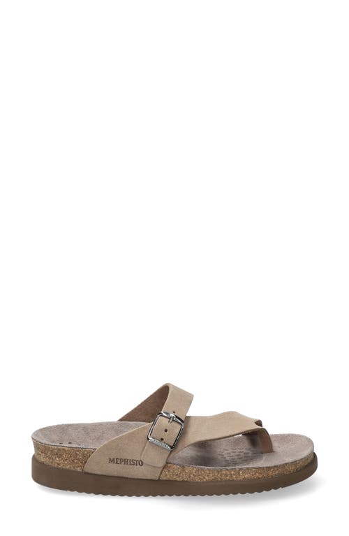 Mephisto Helen Toe Loop Sandal In Warm Grey