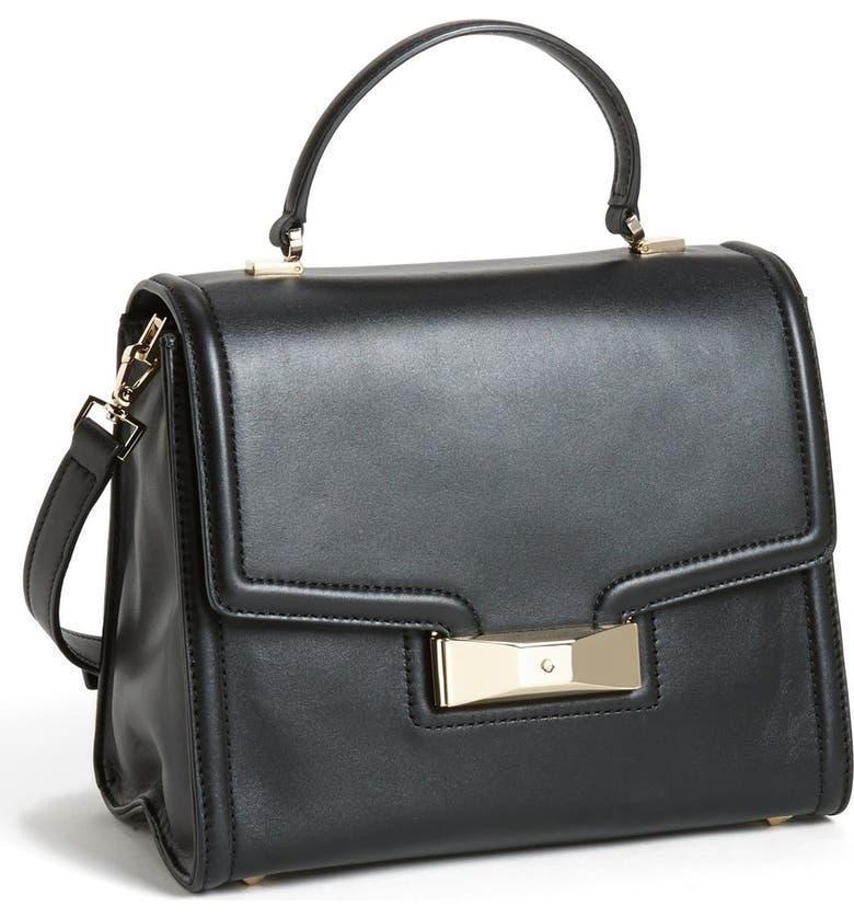 KATE SPADE NEW YORK 'carroll park - penelope' leather satchel, Main, color, Black