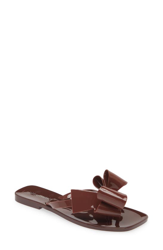 Shop Jeffrey Campbell Sugary Flip Flop In Brown Shiny