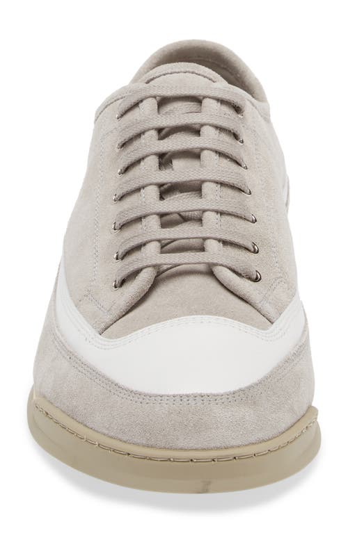 Shop John Lobb Court Low Top Sneaker In Misty/white