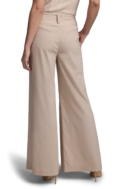 Shop Nic + Zoe Nic+zoe Milan Tie Waist Wide Leg Pants In Chamois