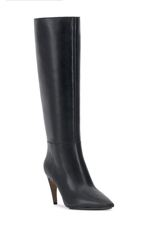 Shop Vince Camuto Brigitte Pointed Toe Knee High Boot In Black