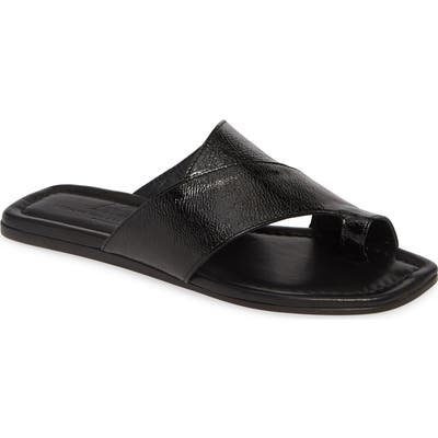 Agl Asymmetrical Toe Loop Slide Sandal - Black