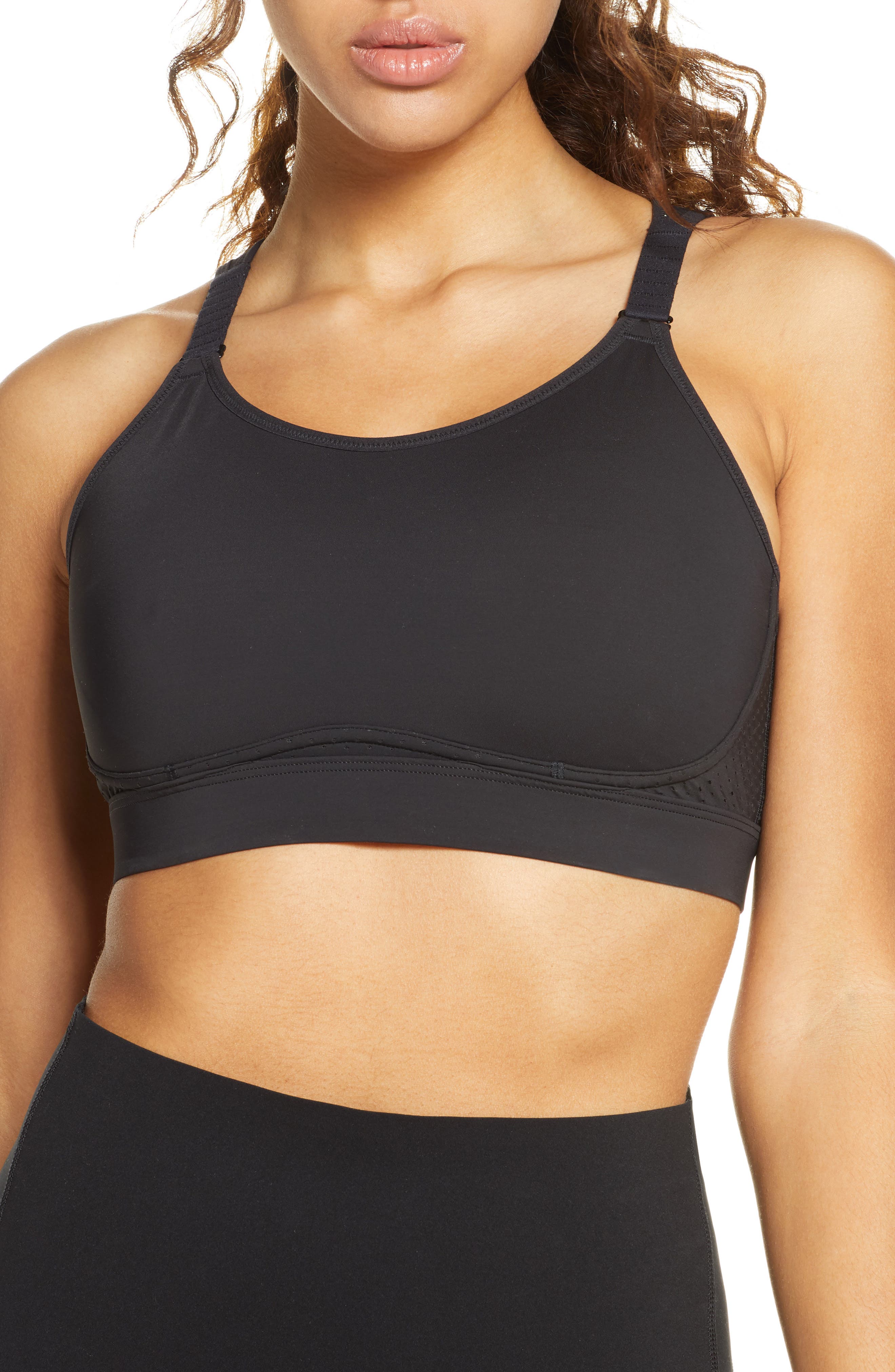 black high impact sports bra